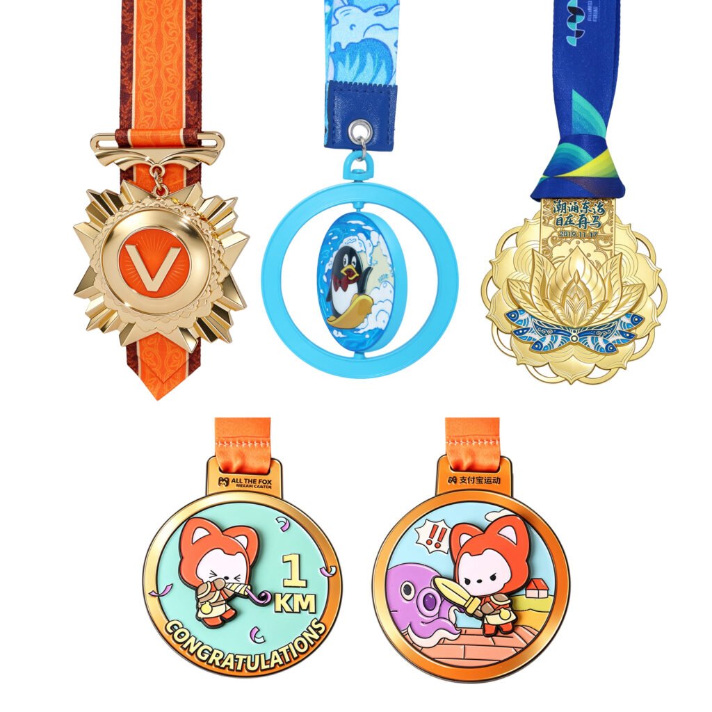 Custom medals and badges with logo for events and promotions