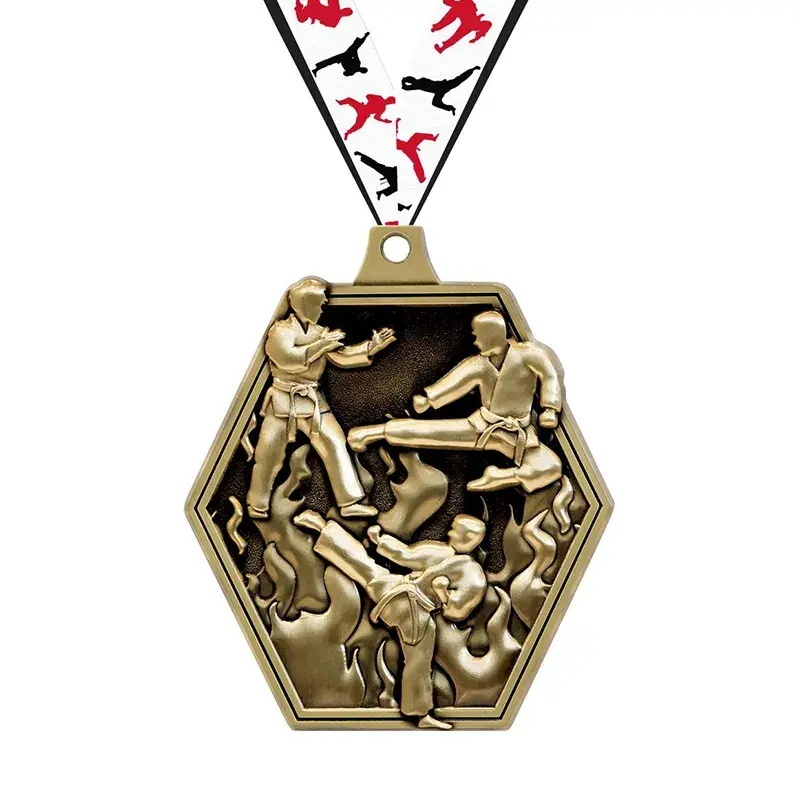 Custom metal medals with logo and personalized design
