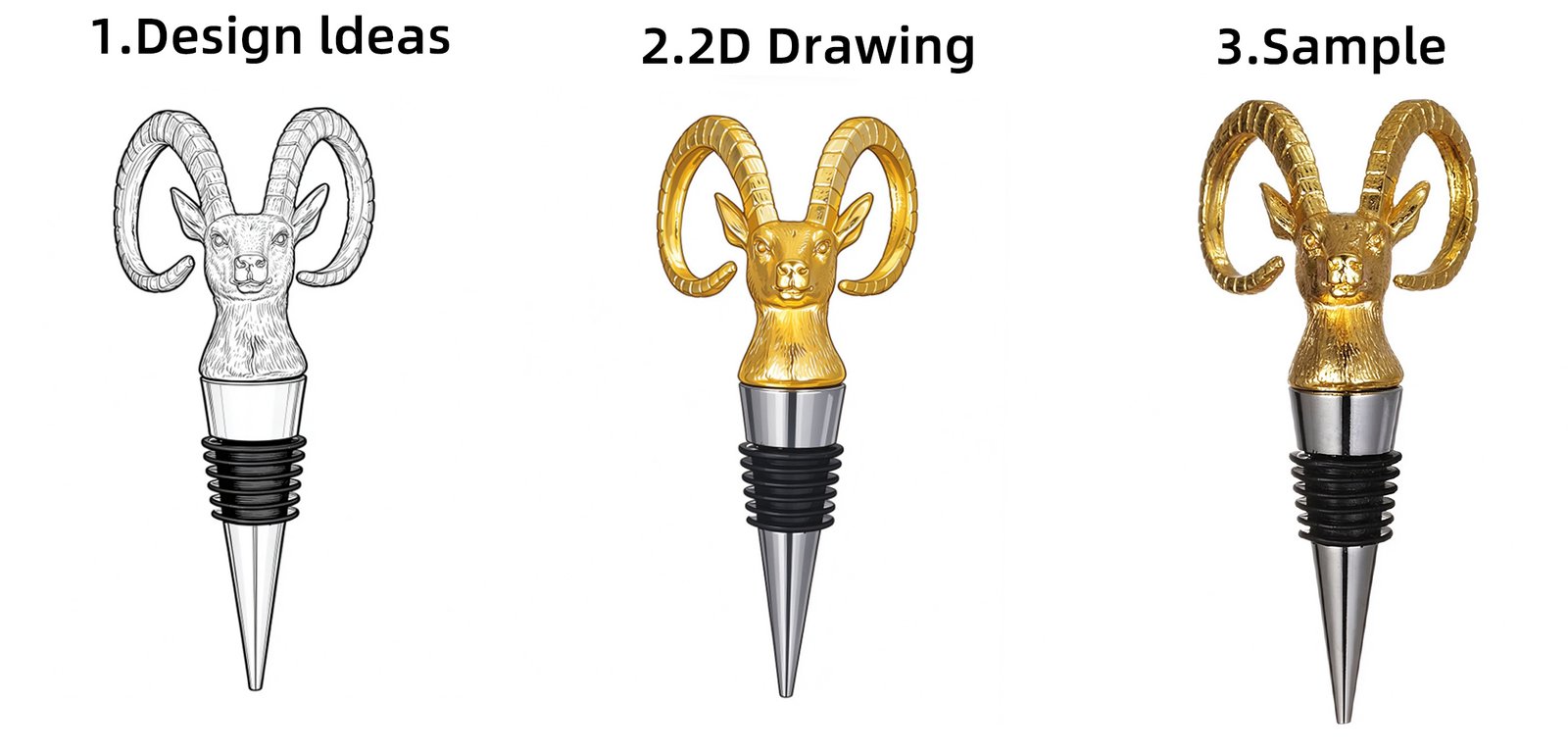 Custom Eiffel Tower metal souvenir developed from a sketch through to a die-cast model