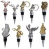 Gold plated deer antler wine stopper set in assorted styles