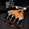Assorted funny themed wine stoppers in gold plated zinc alloy