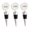 Personalized logo wine stopper with round branded cap top