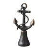Antique bronze anchor wine stopper with detailed rope and ring texture