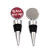 Personalized wine stopper with Wine me up round branded cap