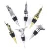 Souvenir wine stoppers with tourist landmark toppers in gold and silver