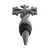 Zinc alloy snowflake wine stopper with polished silver finish