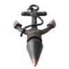 Antique bronze anchor wine stopper in black and copper finishes