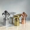 Metal bottle cap adapters in silver gold and copper finish