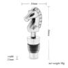 Dinosaur bottle stopper dimension diagram showing 44 mm and 108 mm sizes