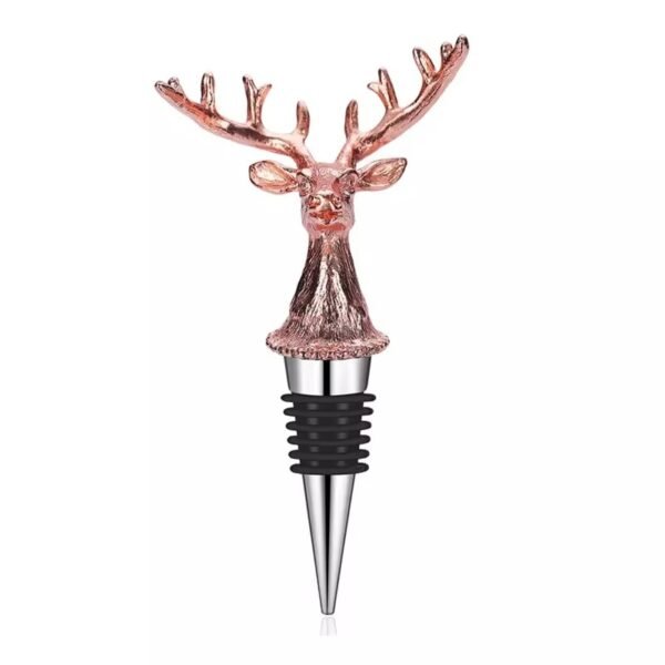 Rose gold zinc alloy wine stopper with detailed finish