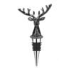Silver zinc alloy wine stopper with deer antler texture