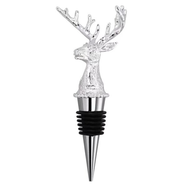Silver zinc alloy wine stopper for winery and vineyard branding
