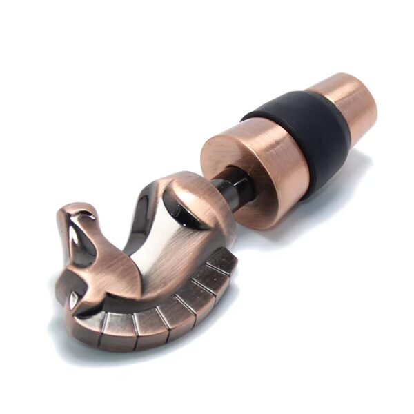 Vintage copper plated dinosaur bottle stopper with textured detail