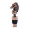 Copper plated dinosaur bottle stopper with detailed head sculpting