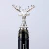 Zinc alloy wine stopper with detailed deer antler sculpting
