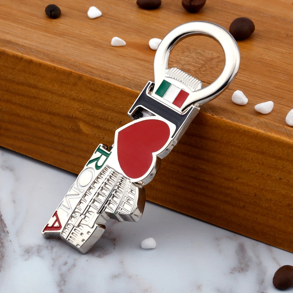 Custom Italy Souvenir Fridge Magnet Red Love Metal Travel Souvenir Fridge Magnet Bottle Opener