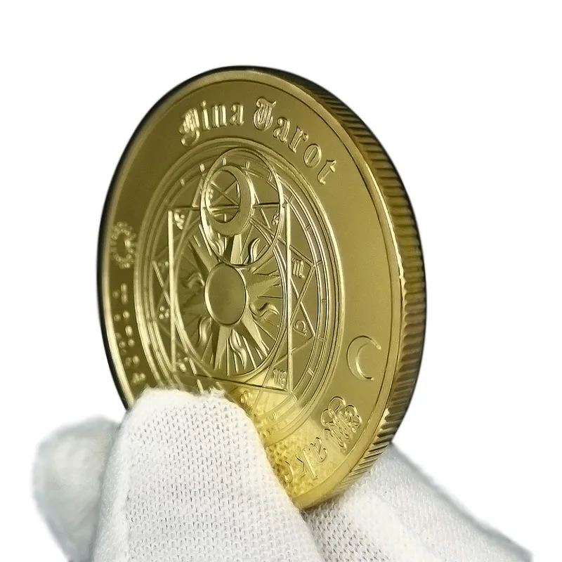 38mm antique brass souvenir coins producer Europe Tarot collectibles metal antique old coins for sale