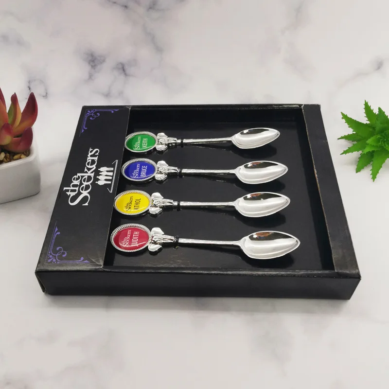 custom logo metal gold antique silver Mexico Dubai tourist souvenir spoon