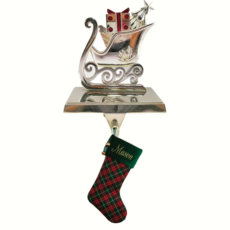 wholesale custom high quality metal stocking holder christmas decoration Christmas stocking holder