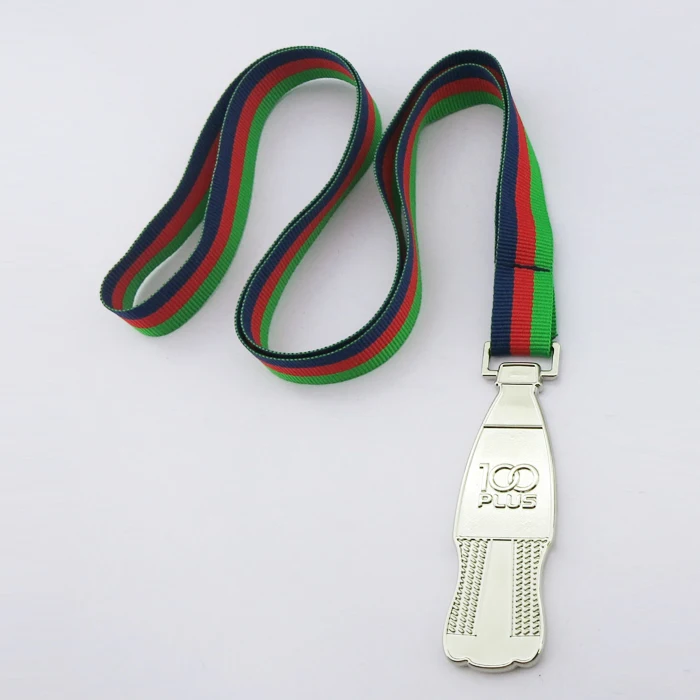 customized Malaysia branded event used beverage bottle shape outrunner 6km race finisher sports medals