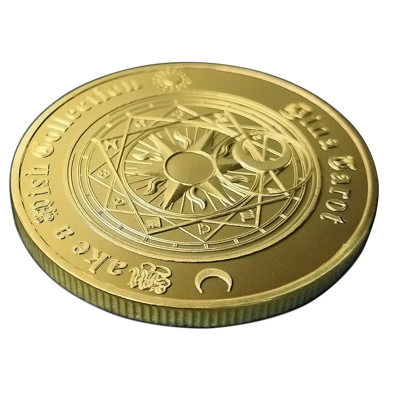 38mm antique brass souvenir coins producer Europe Tarot collectibles metal antique old coins for sale