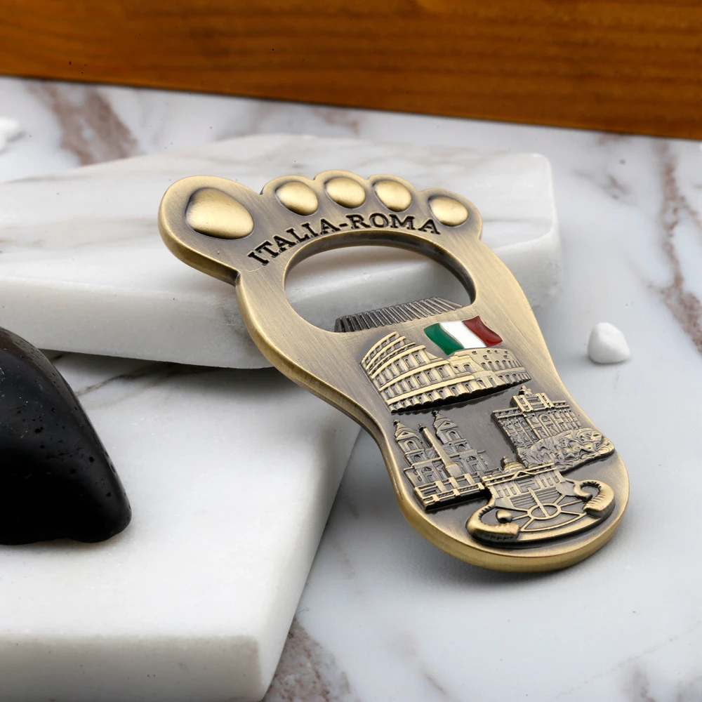 Custom Beer Opener Bar Magnetic Personalized City Souvenir Fridge Magnet Bottle Opener