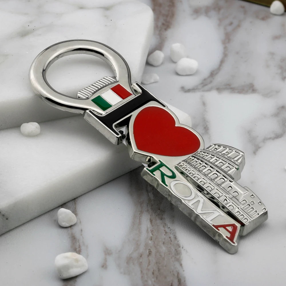 Custom Italy Souvenir Fridge Magnet Red Love Metal Travel Souvenir Fridge Magnet Bottle Opener