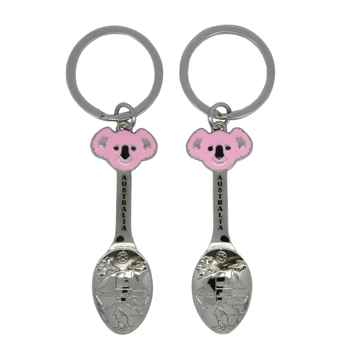Australia enamel koala souvenir keychain beer keyring bottle opener